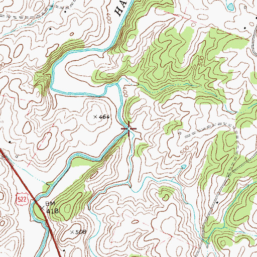 Topographic Map of Devils Run, VA