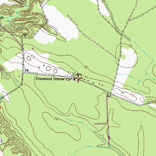 Topographic Map of Diamond Grove Church, VA