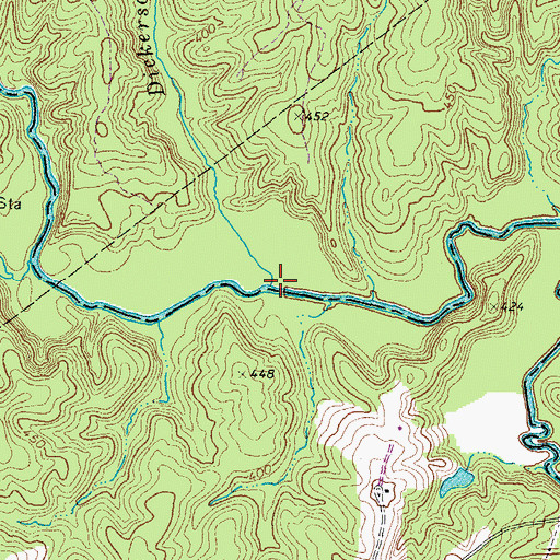 Topographic Map of Dickerson Creek, VA