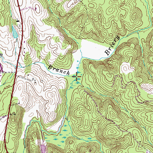 Topographic Map of Dickinson Branch, VA