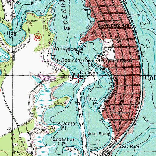 Topographic Map of Dickson Point, VA