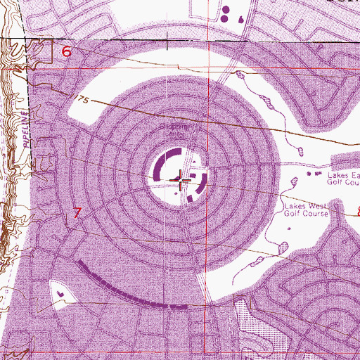 Topographic Map of La Ronde Shopping Center, AZ