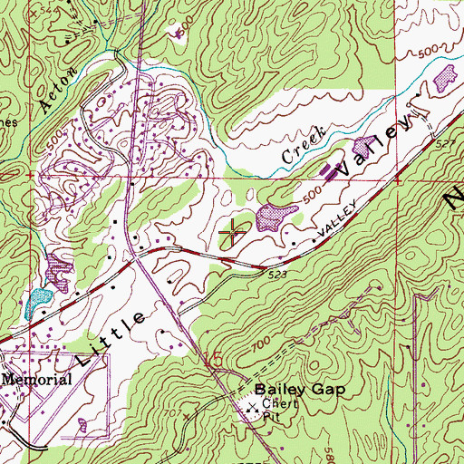 Topographic Map of Spain Church Camp, AL