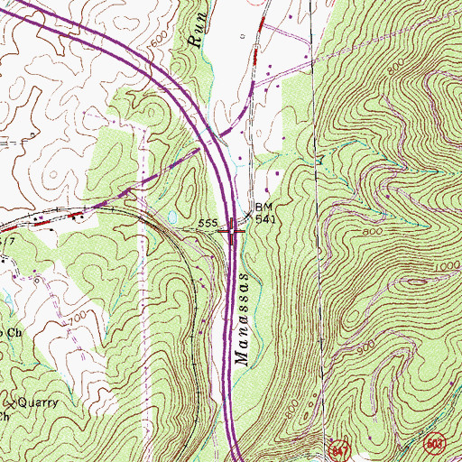 Topographic Map of Dismal Hollow, VA