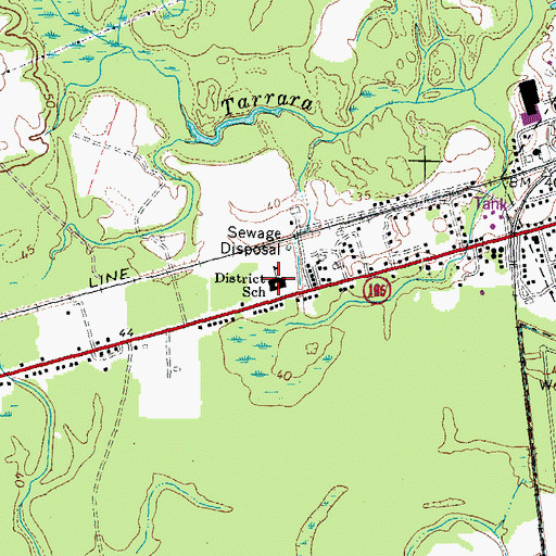 Topographic Map of Boykins Elementary School, VA