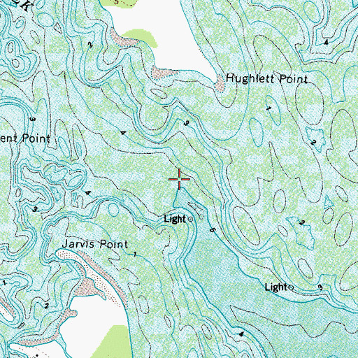 Topographic Map of Dividing Creek, VA