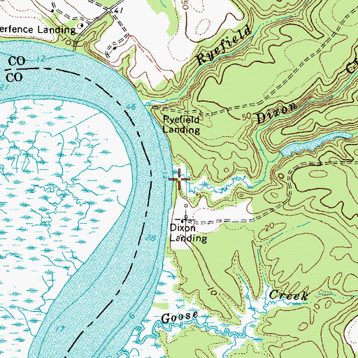 Topographic Map of Dixon Creek, VA