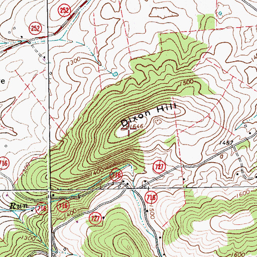 Topographic Map of Dixon Hill, VA