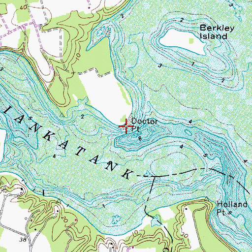 Topographic Map of Doctor Point, VA