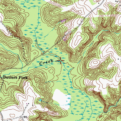 Topographic Map of Doctors Creek, VA
