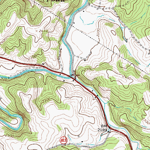 Topographic Map of Dodd Creek, VA