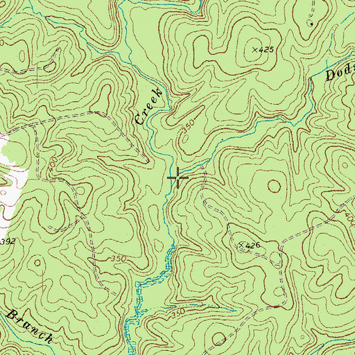Topographic Map of Dodson Branch, VA