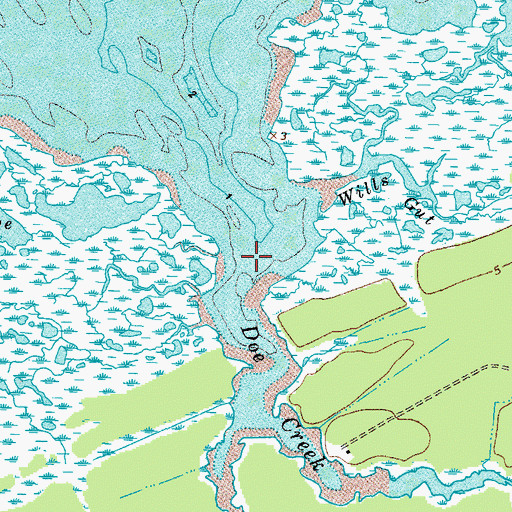 Topographic Map of Doe Creek, VA