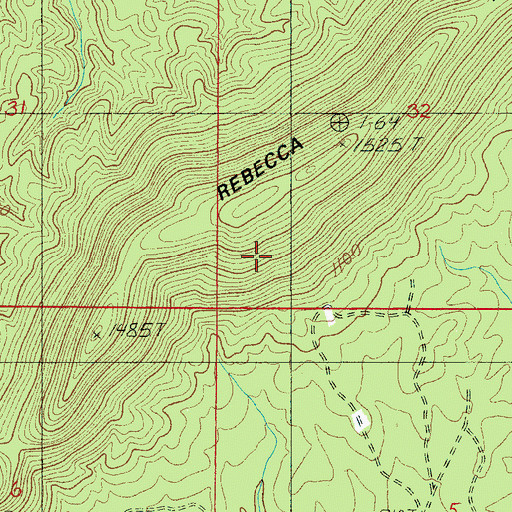 Topographic Map of Summer Hill Cemetery, AL