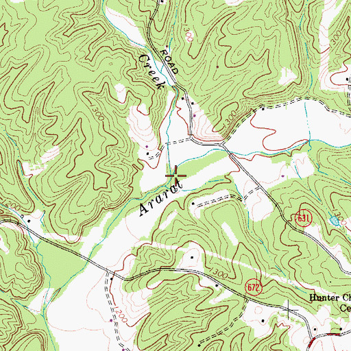 Topographic Map of Doe Run Creek, VA