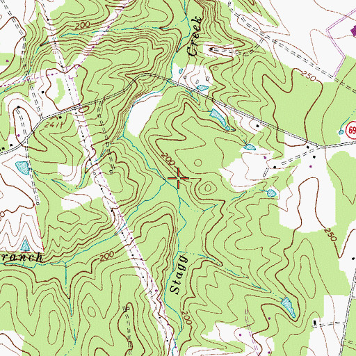 Topographic Map of Dog Branch, VA