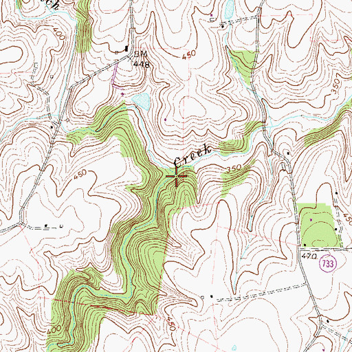 Topographic Map of Dog Branch, VA