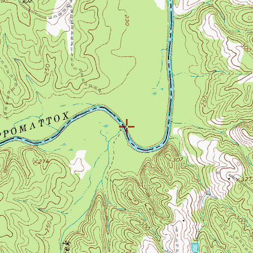 Topographic Map of Dolittle Creek, VA