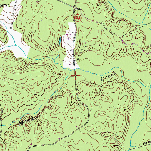 Topographic Map of Dolittle Creek, VA