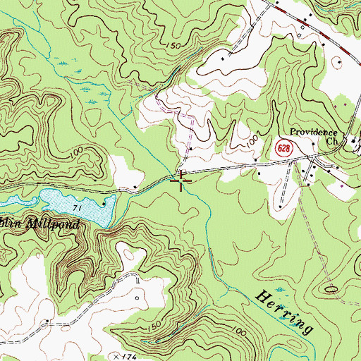 Topographic Map of Dorrell Creek, VA