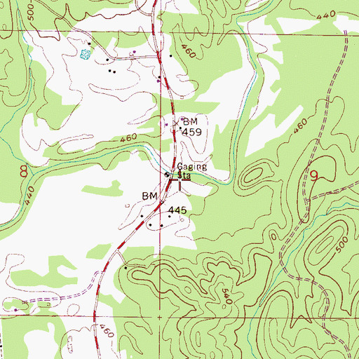 Topographic Map of Teague Bridge, AL