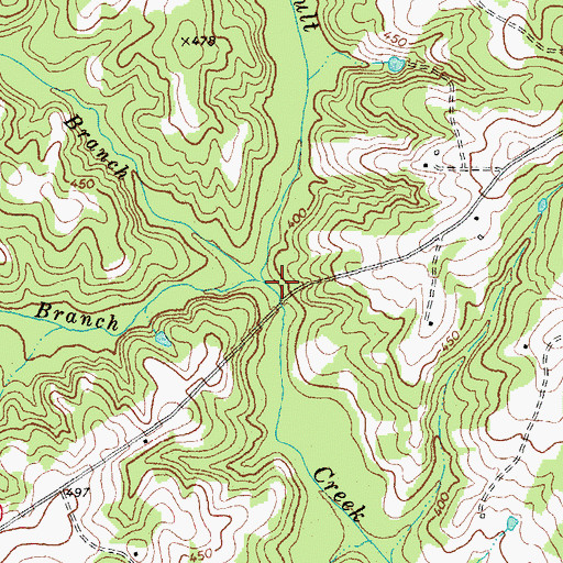 Topographic Map of Double Branch, VA
