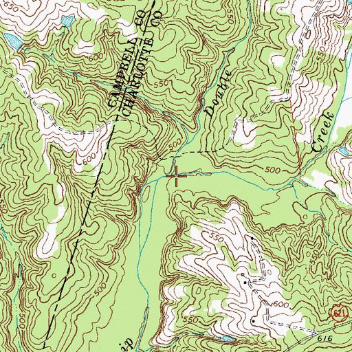 Topographic Map of Double Branch, VA
