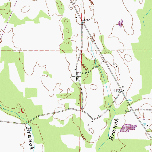 Topographic Map of The Old Country Church, AL