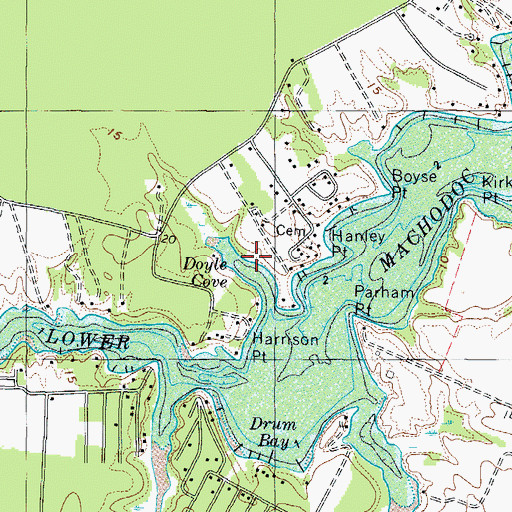 Topographic Map of Doyle Cove, VA