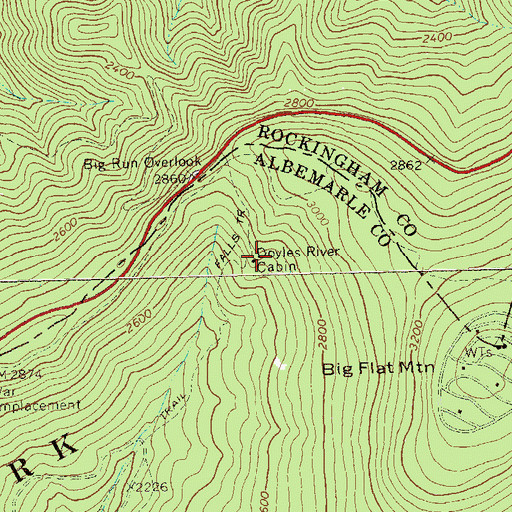 Topographic Map of Doyles River Cabin, VA