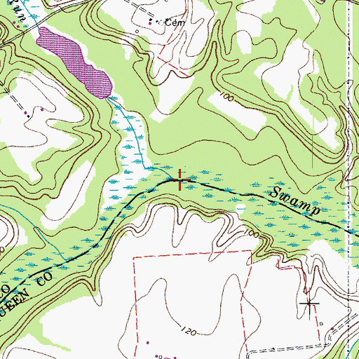 Topographic Map of Dragon Run, VA