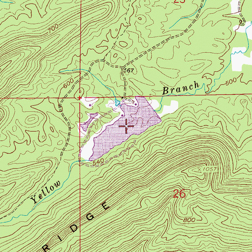 Topographic Map of Twin Pine Lake, AL
