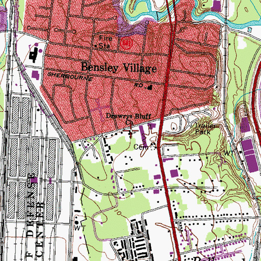 Topographic Map of Drewrys Bluff Church, VA