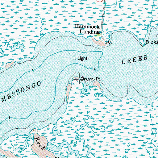 Topographic Map of Drum Point, VA