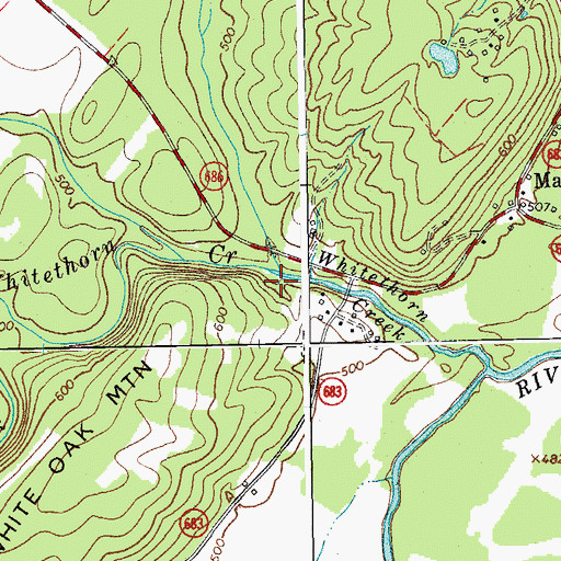 Topographic Map of Dry Branch, VA