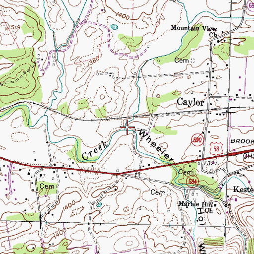 Topographic Map of Dry Branch, VA
