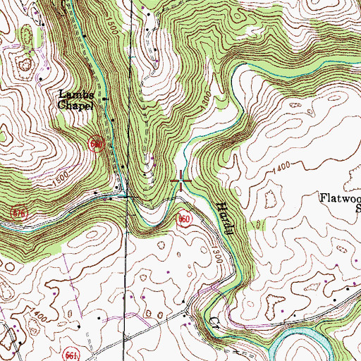 Topographic Map of Dry Creek, VA