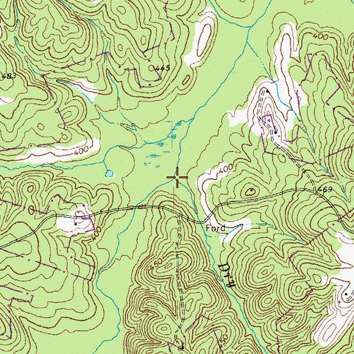 Topographic Map of Dry Creek, VA