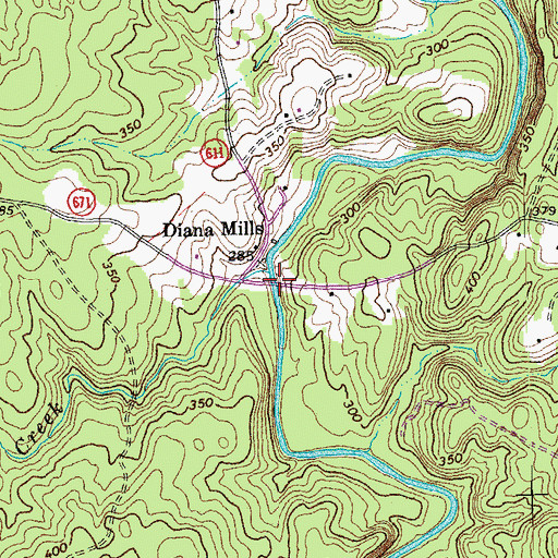 Topographic Map of Dry Creek, VA