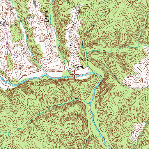 Topographic Map of Dry Creek, VA