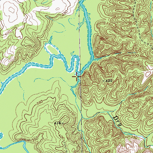Topographic Map of Dry Creek, VA