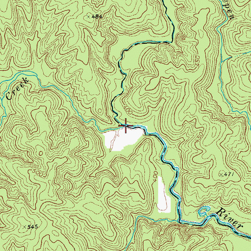 Topographic Map of Dry Creek, VA