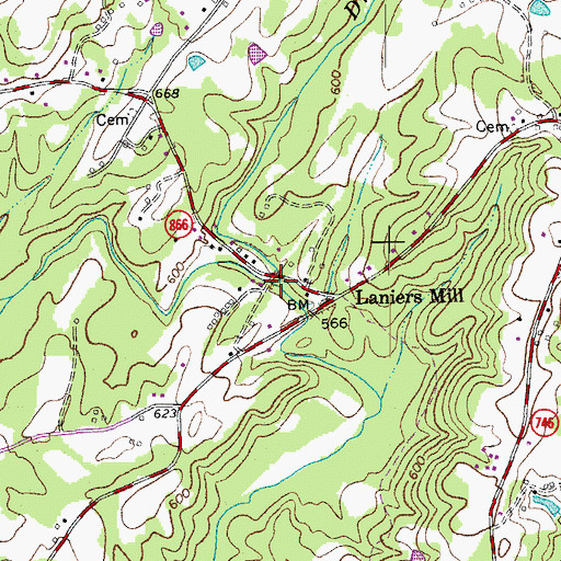 Topographic Map of Dry Fork, VA