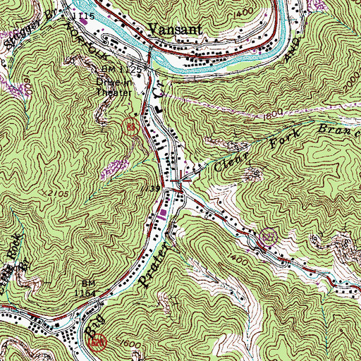 Topographic Map of Dry Fork, VA