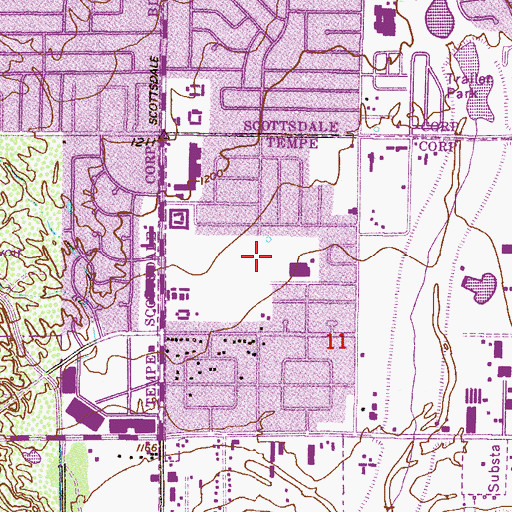 Topographic Map of Laird School, AZ