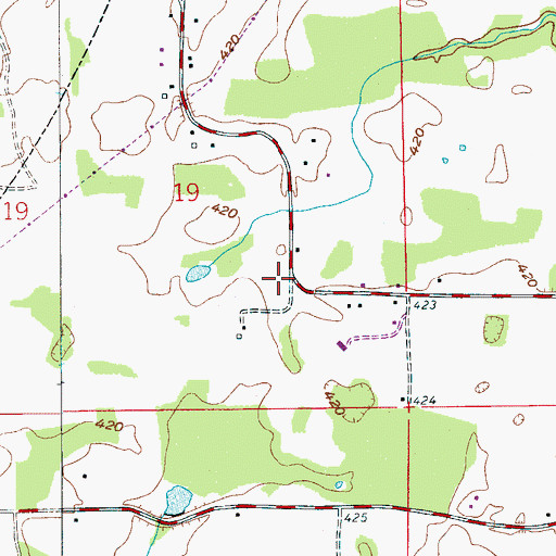 Topographic Map of Union Hill School (historical), AL
