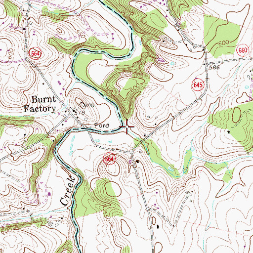 Topographic Map of Dry Marsh Run, VA