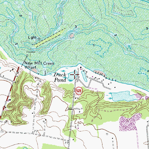Topographic Map of Duck Pond, VA