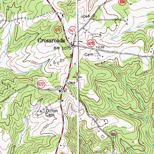 Topographic Map of Dudley Elementary School, VA