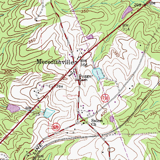 Topographic Map of Dugger Cemetery, VA